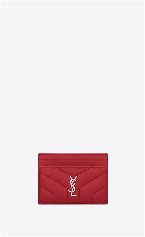 red ysl card case|ysl zipped card case.